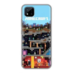 Чехол Майнкрафт на Realme C11 (2021) / C20 (AlphaPrint) Minecraft (фон Minecraft)