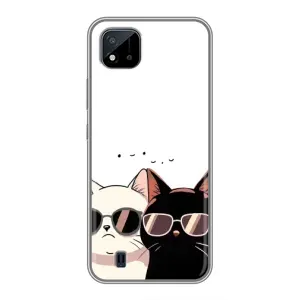 Чехол с рисунком кот на Realme C11 (2021) / C20 (Коты в очках)