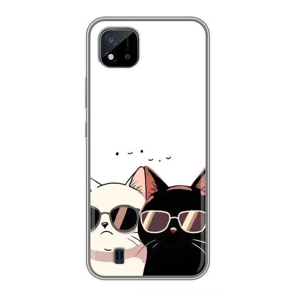 Чохол з принтом «Коти в окулярах» для Realme C11 (2021) / C20
