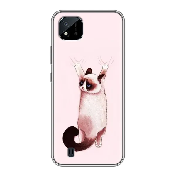 Чехол с принтом «Котик падает» для Realme C11 (2021) / C20