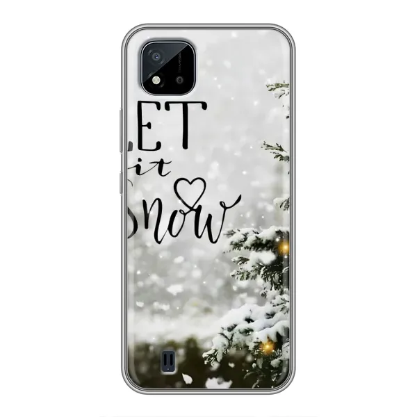 Чехол с принтом «Let it snow» для Realme C11 (2021) / C20