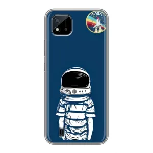 Чехол NASA для Realme C11 (2021) / C20 (AlphaPrint) (Мальчик в шлеме)