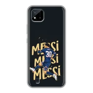 Чехлы для Realme C11 (2021) / C20 (Leo чемпион) (AlphaPrint) (Messi ПСЖ)
