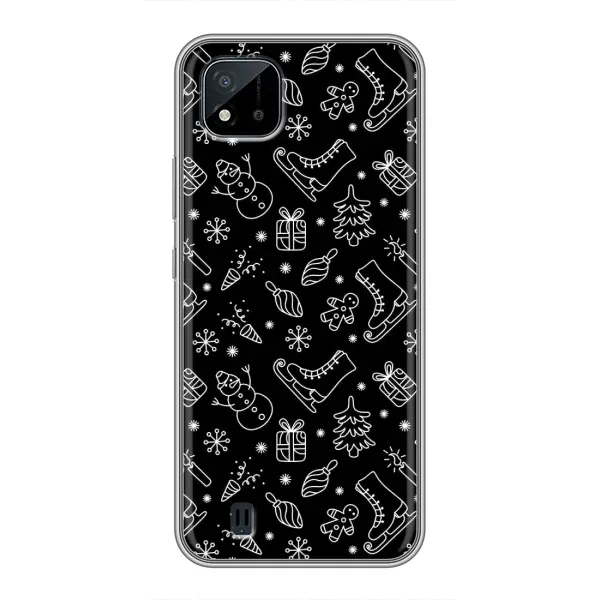 Чехол с принтом «Новогодний фон» для Realme C11 (2021) / C20