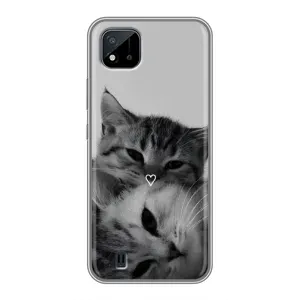 Чехол с рисунком кот на Realme C11 (2021) / C20 (Пара котов)