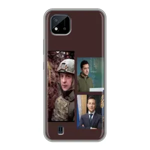 Чехол для Realme C11 (2021) / C20 (AlphaPrint - с принтом Зеленского) (Президент)