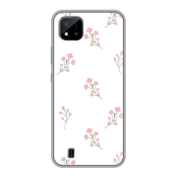 Чехол с принтом «Розовые цветы» для Realme C11 (2021) / C20