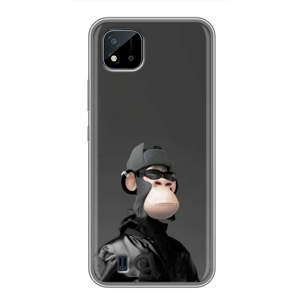 Чохол з принтом «стильна мавпа NFT» для Realme C11 (2021) / C20 Чохол з принтом «стильна мавпа NFT» для Realme C11 (2021) / C20