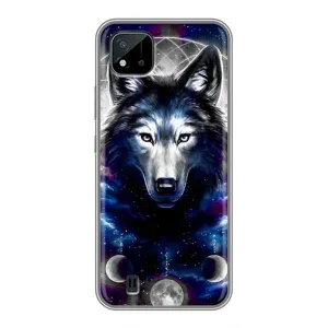 Защитные чехлы для Реалми С11 (2021) / С20 (AlphaPrint) (ХИТ продаж) ВОЛК (Волк)