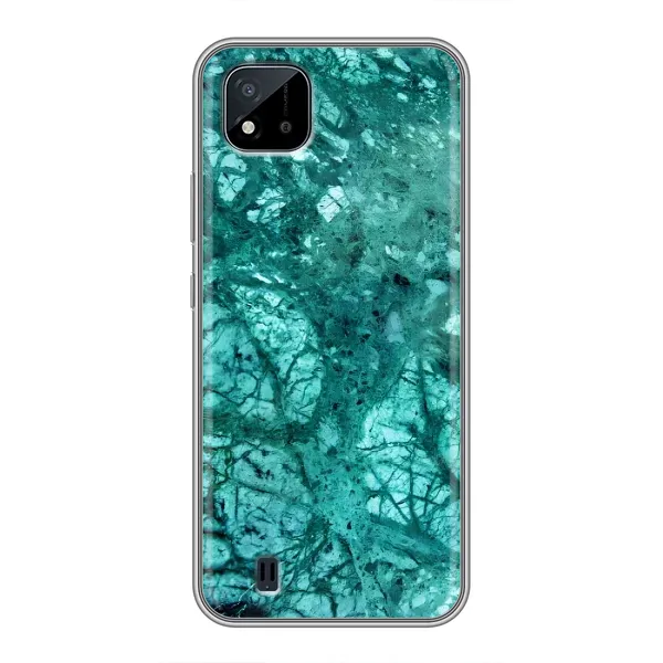 Чехол с принтом «Зеленый мрамор» для Realme C11 (2021) / C20
