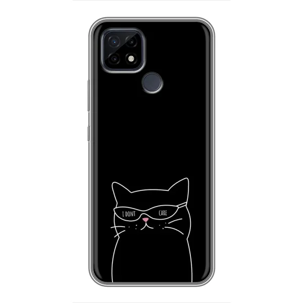 Чехол с принтом «Равнодушный кот» для Realme C21