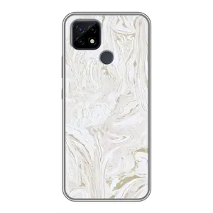 Мраморний чехол на Realme C21 (VPrint) (Білий мрамор)