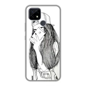 Чехол с печатью для Realme C21 - (Мода) (AlphaPrint) (Фото девочки)