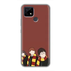 Чехлы с Гарри Поттером для Realme C21 (AlphaPrint) (Гарри с друзьями)