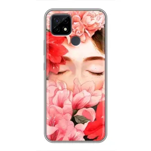 Чехлы (ART) Цветы на Realme C21 (VPrint) (Очі в квітах)