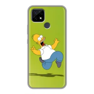 Чехол с Симпсонами для Realme C21 (VPrint) (Гомер Симпсон)