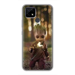 Чехол МАРВЕЛ для Реалми С21 (AlphaPrint) (I am Groot)