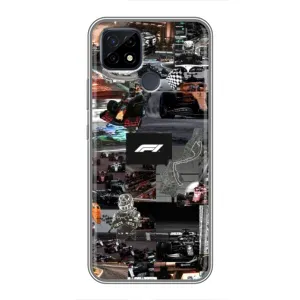 Чехол Формула1 на Realme C21 (Гоночный коллаж Ф1)