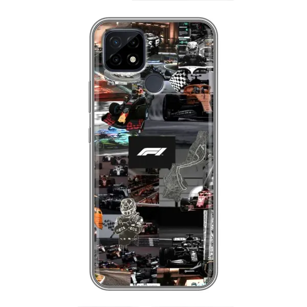 Чехол с принтом «Гоночный коллаж Ф1» для Realme C21