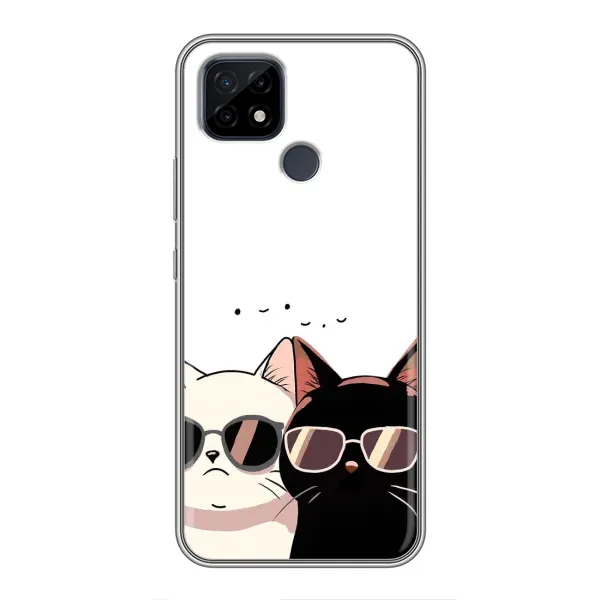 Чехол с принтом «Коты в очках» для Realme C21