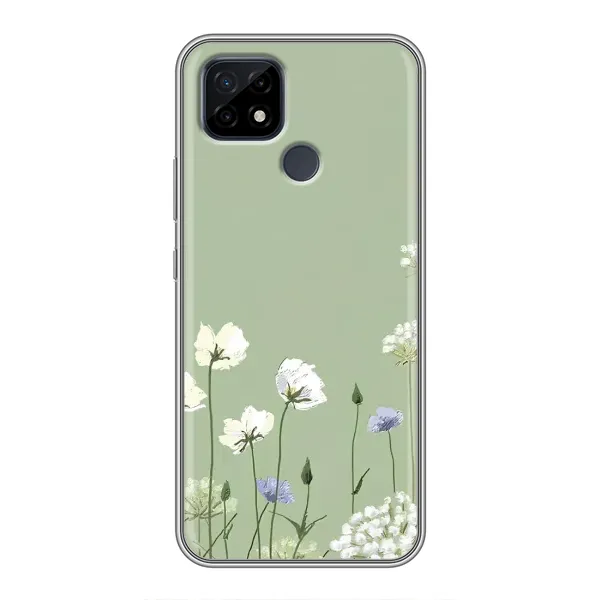 Чохол з принтом «Квіти на зеленому» для Realme C21