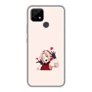Чехлы Персонажи Аниме Наруто для Realme C21 (AlphaPrint) (Лайк Сакура)