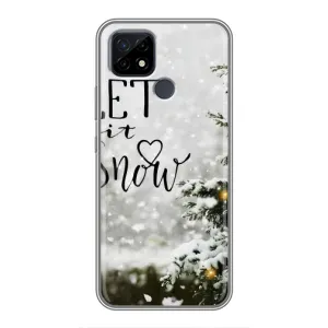 Новорічні, Святкові Чохли для Realme C21 - 2024 год (Let it snow)