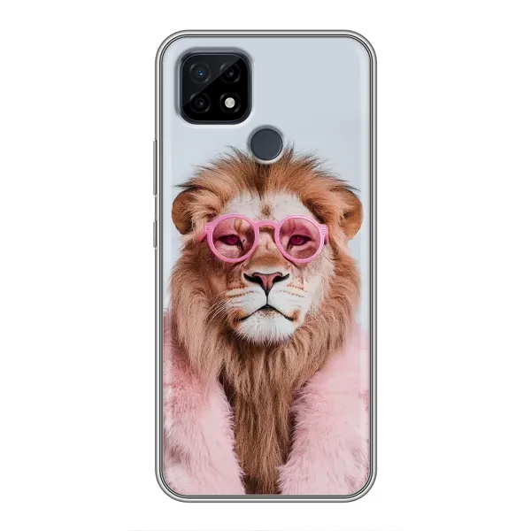 Чохол з принтом «Лев в окулярах» для Realme C21