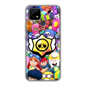 Чехол для Realme C21 Бравл Старс (VPrint) (Лого Brawl Stars)