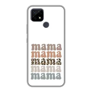 Чехлы для мамы на Realme C21 (Текстовый коллаж мама)