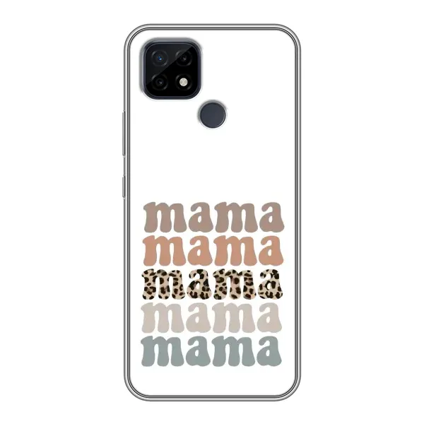 Чехол с принтом «Текстовый коллаж мама» для Realme C21