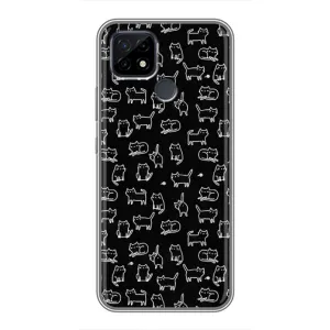 Чехол с принтом для Realme C21 (AlphaPrint) Модные коты (Меленькие котики)