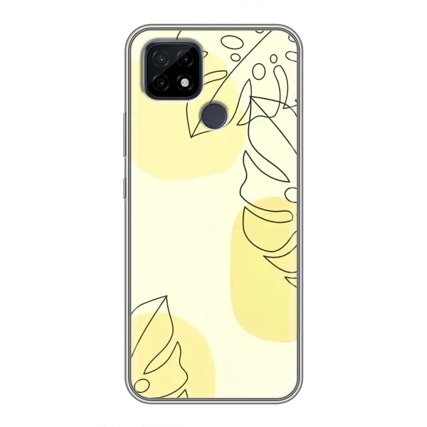 Чохол з принтом «Жовта монстера арт» для Realme C21