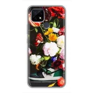 Бренднові Чохли для Realme C21 - (PREMIUMPrint) (Nike цветы)