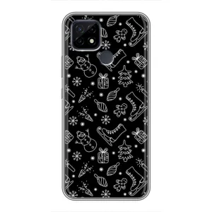 Новорічні, Святкові Чохли для Realme C21 - 2024 год (Новорічний фон)