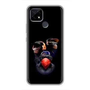Чохол з Мавпами Realme C21 - (AlphaPrint) (Три мавпи)