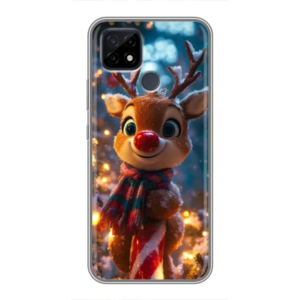Чохол з принтом «Олень з шарфом» для Realme C21