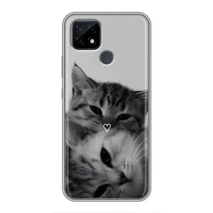 Чехол с рисунком кот на Realme C21 (Пара котов)