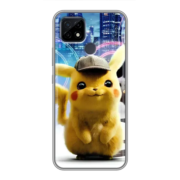 Чехол с принтом «Пикачу в городе» для Realme C21