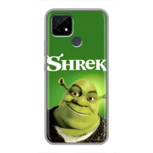 Чехол с мультфильмом Шрек на Realme C21 (Улыбающийся Шрек)