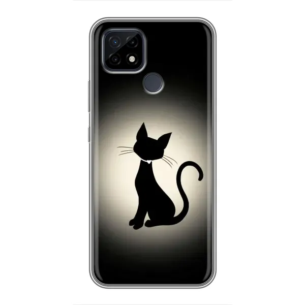 Чехол с принтом «Силуэт котика» для Realme C21