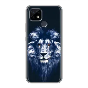 Чехол со Львом для Realme C21 (VPrint) (Синий Лев)