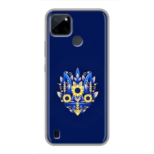 Чохли для Realme C21Y Укр. Символіка (AlphaPrint) (Квітковий Герб)