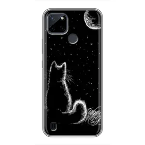 Чохол з принтом для Realme C21Y (AlphaPrint) Модні коти