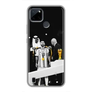 Чохли для Realme C21Y (Leo чемпіон) (AlphaPrint) (Мессі коронований)