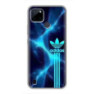 Чохли Адидас для Realme C21Y (AlphaPrint) (Синій Адідас)