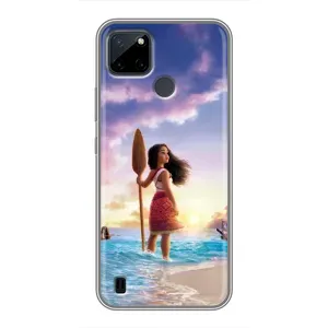 Чехол с мультфильмом Моана Realme C21Y (Моана с веслом)