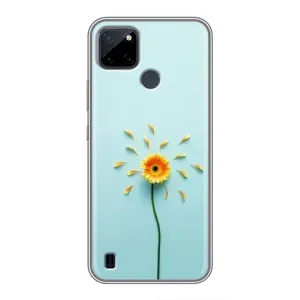Чохли з квітами для Realme C21Y (VPrint) (Жовта квітка)