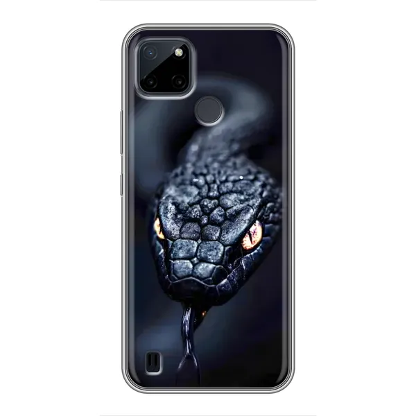 Чехол с принтом «Черная змея» для Realme C21Y