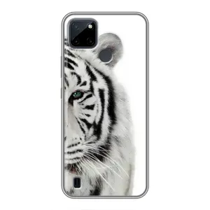 Чохли з картинкою животних Realme C25Y (Білий Тигр)